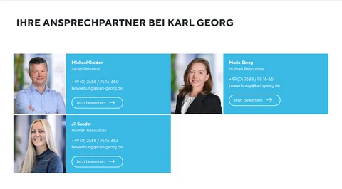 Ansprechpartner bei Karl Georg mit Details.