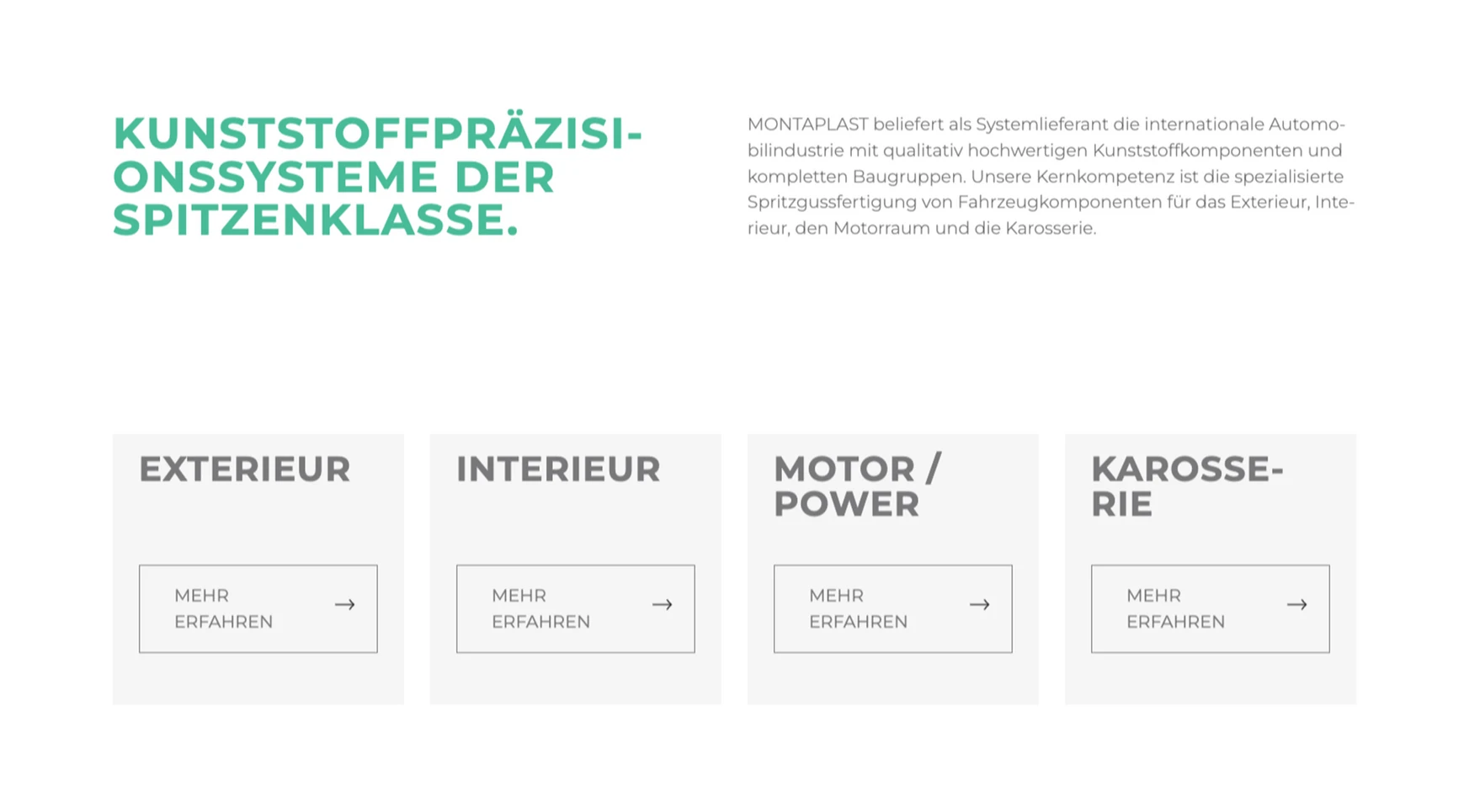 Übersicht der Montaplast-Kunststoffsysteme.